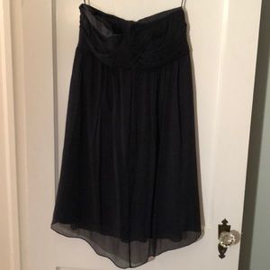Navy crepe J. Crew bridesmaid dress